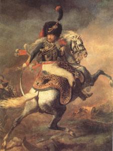 Theodore   Gericault An Officer of the Imperial Horse Guards Charging (mk05) Spain oil painting art